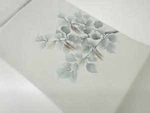 作家物　塩瀬金彩手描き唐糸草模様名古屋帯